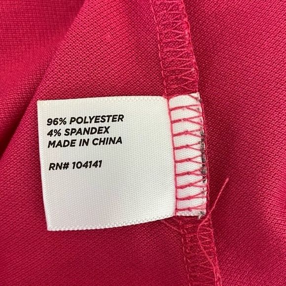 Lady Hagan Sz M Sleeveless Polo Top Magenta Polka Dot - Picture 6 of 6